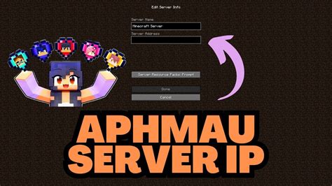 Click "Done". . Aphmau server ip address 2022